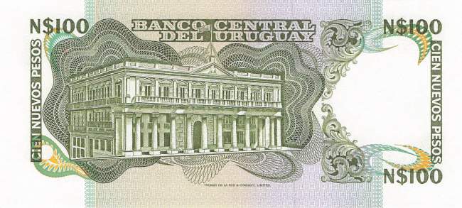 Uruguay 100 Pesos p62A 1987